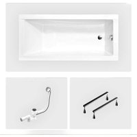 Rechteckige Badewanne - 160 x 70 cm - ohne Verkleidung - mit Füßen - Chromablauf - MODERN Rechteckige Badewanne - 160 x 70 cm - ohne Verkleidung - mit Füßen - Chromablauf - MODERN von BESCO