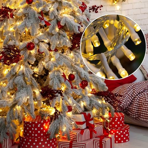 BESCOST Lichterkette Außen für Weihnachten, 50 M 500 LEDs, Lichterkette mit Fernbedienung und Stecker, 8 Modi, Wasserfest für den Außen und Innen, Garten, Hochzeit, Party, Warmweiß BESCOST Lichterkette Außen für Weihnachten, 50 M 500 LEDs, Lichterkette mit Fernbedienung und Stecker, 8 Modi, Wasserfest für den Außen und Innen, Garten, Hochzeit, Party, Warmweiß von BESCOST