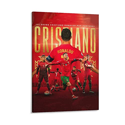 BESHU Cristiano Ronaldo Poster Portugiesischer Nationalsportler Wandkunst Bild Gemälde Poster Leinwanddruck P von BESHU
