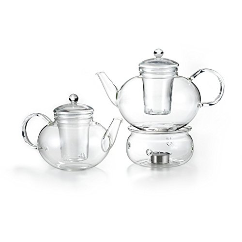 Trendglas Jena Teekanne MIKO im klassischen Design (2,0 L), inkl. Glassieb und Stövchen von Trendglas Jena
