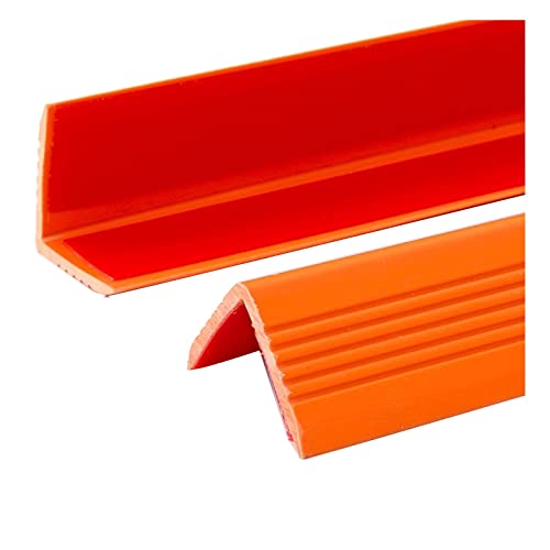 Selbstklebender Treppenschutz aus Gummi, Möbelkantenstreifen, Eckwände, Antikollisionsstreifen, wasserdichte Kantenschutz for Treppen scharfe Ecken von Schränken (Color : Orange 35 * 3mm, Size : 1m) von BESNUT