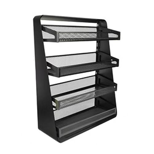 Supermarkt-Metallregal, Schreibtisch-Snack-Organizer, 4-stufiges Snack-Regal for die Speisekammer, Küchenschrank, Speisekammer-Organizer und Aufbewahrungsbehälter for Snacks, Kaugummi-Präsentationsstä von BESNUT