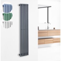 Delgado 120 x 25 Heizkörper 508W Warmwasser 1/2" 4-10m² grau - Besoa von BESOA