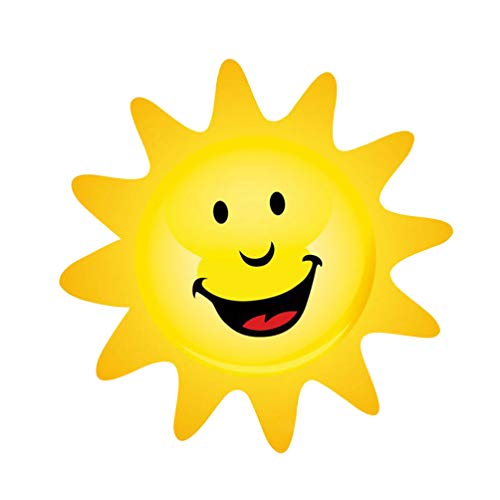 BESPORTBLE Lächelnde Sonne Wandaufkleber Cartoon Sonne Tapete Lustige Wandtattoo Dekoration für Kindergarten nach Hause Kinder Kinderzimmer von BESPORTBLE