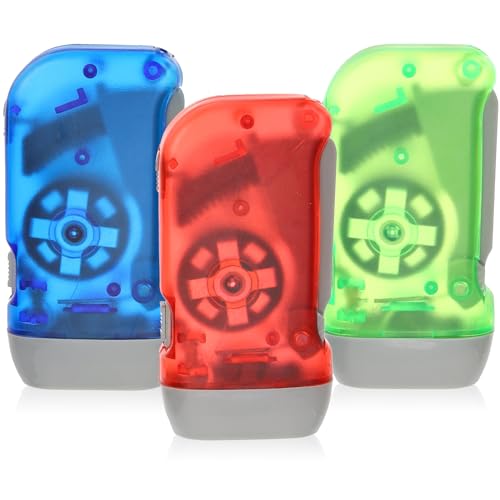 3st Kurbeltaschenlampe: Led-Taschenlampe Handpressbrenner-Dynamo Wiederaufladbare Taschenlampe Tragbare Outdoor-Camping-Go Dark Faraday Taschen Für Handys Notfall Mini, Zufällige Farbe von BESPORTBLE