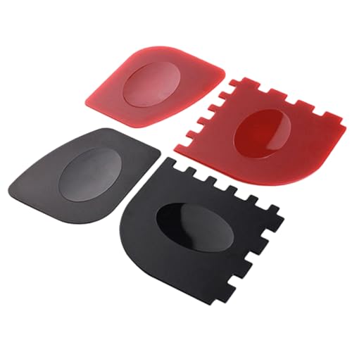 BESPORTBLE 1 Satz Grillschaber Pizzaschneider Obstschneider BBQ Scraper Groove Design Pan Scraper Fruit Cutter Computerreiniger Ofen Grillpfannen-reinigungsschaber Küchenwerkzeug STK 4 Stück von BESPORTBLE