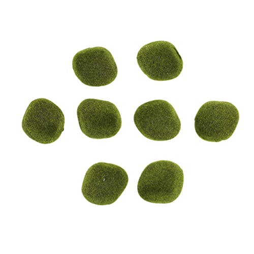BESPORTBLE 1 Satz Künstlicher Moosstein Simulationsmoos Moosstein Bastelstein Terrarium Moosball Dekoration 8 Stück von BESPORTBLE