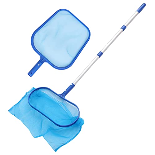 BESPORTBLE 1 Satz Schwimmbad Kescher mit Aluminium Stange Effektives Pool Reinigungsnetz für Müheloses von Schmutz und Blättern Geeignet für Schwimmbäder und Teiche Blau von BESPORTBLE