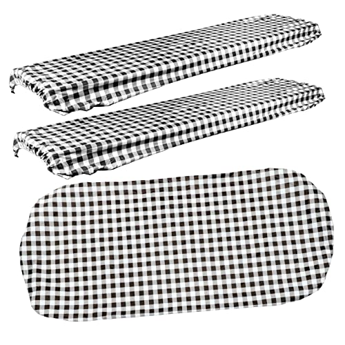 BESPORTBLE 1 Satz Tischdecke Faltbare Picknickdecke Abdeckung Bezüge Für Gartenstühle Kissen Picknicktisch Quaste Rechteck Park Korb Decken Sitz Plaid Tragbare Campingdecke Tische PVC-Flanell von BESPORTBLE
