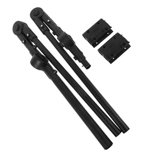 BESPORTBLE 1 Set Camping Kinderwagen Schubstange Faltbarer Dolly Stange Tragbarer Einkaufswagen Go Karts Zusammenklappbarer Wagen Puttergriff Wagen Trolley Schwarz Edelstahl von BESPORTBLE