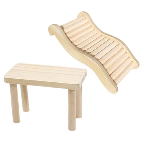BESPORTBLE 1 Set Holz Hamsterplattform Mit Leiter – Hamster Kletterleiter Holzkäfig Zubehör Für Kleintiere Chinchillas Rennmäuse Mäuse von BESPORTBLE