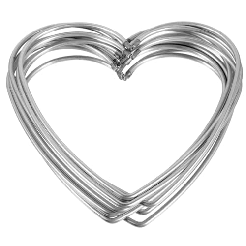 BESPORTBLE 10 Stück Metallringe Reifen Herzform Makramee Ringe Metall Dreamcatcher Ringe Reifen für DIY Handwerk Traumfänger 12Cm von BESPORTBLE