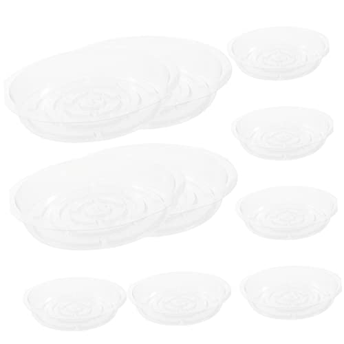 BESPORTBLE 10 Stück Pflanzentablett Anlage Drainage eingetopft Untertasse Square Plant Blumenpot -Tablett Blumentopfbasis Tabletts für Blumentöpfe Pflanzschalen Haustier Transparent von BESPORTBLE