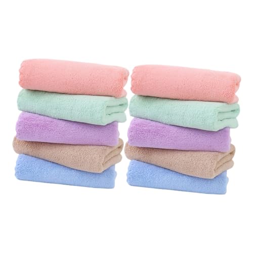 BESPORTBLE 10 Stück Teiliges Hamster Fleece Bettwäsche Weiche Käfigeinlage Waschbare Haustierdecke für Meerschweinchen Kaninchen und Kleine Nagetiere Flauschige Käfigmatte in Pastellfarben von BESPORTBLE
