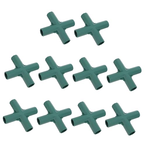 BESPORTBLE 10 Stück Teiliges PVC Kunststoff Vierwege-verbinder für Gewächshaus DIY Pflanzenstützstrukturen Robust und Vielseitig Einsetzbar von BESPORTBLE