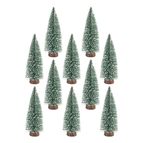 BESPORTBLE 10 Pack Mini Weihnachtsbaum dekor Ornamente mit schneebedeckten Kiefer DIY Tisch Desktop Dekoration für zu Hause shop-20 cm von BESPORTBLE