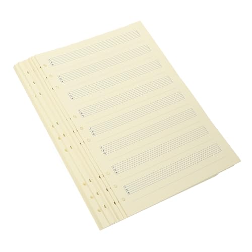 BESPORTBLE 100 Blatt Musik Notenpapier Nachfüllblätter Fünf Notenpapier für Musikordner und Notizbücher Stabiles Weißes Papier für Kompositionen und Musikunterricht BESPORTBLE 100 Blatt Musik Notenpapier Nachfüllblätter Fünf Notenpapier für Musikordner und Notizbücher Stabiles Weißes Papier für Kompositionen und Musikunterricht von BESPORTBLE