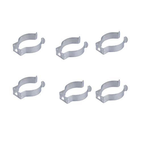 BESPORTBLE 100 Stück Lichtschlauch Halter U Clips für LED Licht Lampenhalter T8 Röhrenleuchte Befestigungsclips Wandhalterung Manganstahl Clips Halterung Silber von BESPORTBLE