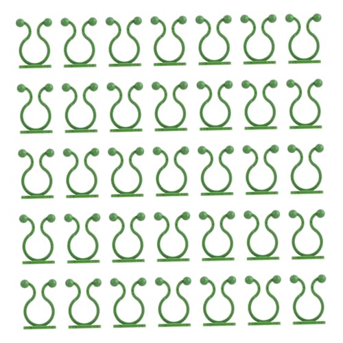 BESPORTBLE 100 Stück Pflanzenhalter Haken Pflanzensicherung Grün Mittelgroß Pflanzklammer Rankhilfe für Kletterpflanzen Wandbefestigung Praktische Pflanzenfixierung Garten Zubehör von BESPORTBLE