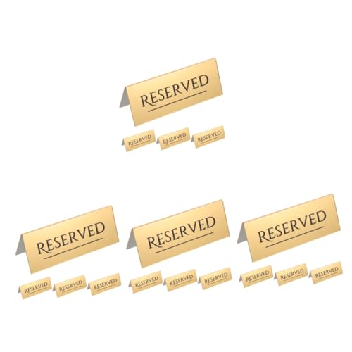 BESPORTBLE 16 Stk Reservierte Sitzplatzkarte Zeichen Reservieren Reservierte Hochzeitsstuhlschilder Sitzplatzkarten Hochzeitsempfang Reserviertes Zeichen Zeltplatzkarten Tischlogo Acryl von BESPORTBLE