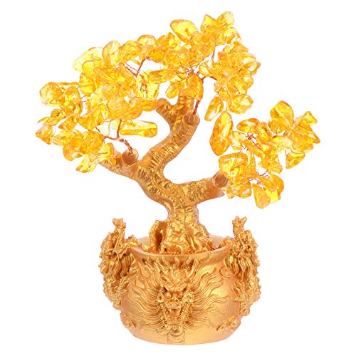 BESPORTBLE 18CM Kristall Geldbaum Feng Shui Edelstein Reichtum Baum Bonsai Glücksbaum mit Yuan Bao Barren für Reichtum Glück 2021 Chinesisches Neujahr Frühlingsfest Party Tischdeko Geschenke von BESPORTBLE