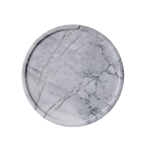 BESPORTBLE 1Pm Marmor Tablett Mode Exquisite Naturschmuck Tablett Dessert Tablett Aufbewahrungstablett Trockenfrucht Tablett Dekoration Display Tablett für Familienfeiertage (Grau) von BESPORTBLE