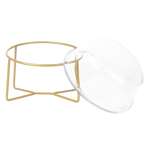 BESPORTBLE Glas Schüssel Pet Feeder Für Hund Katze Fütterung Behälter Mit Hoher Basis Für Haustier Essen Und Trinken von BESPORTBLE