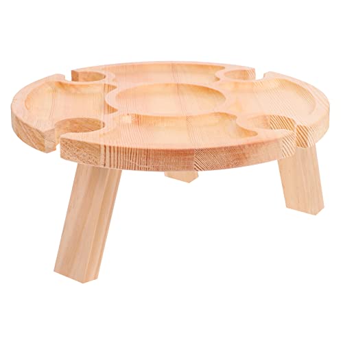 BESPORTBLE Stabiler Klappbarer Weintisch Picknicktisch Aus Holz Für Den Außenbereich Tisch von BESPORTBLE
