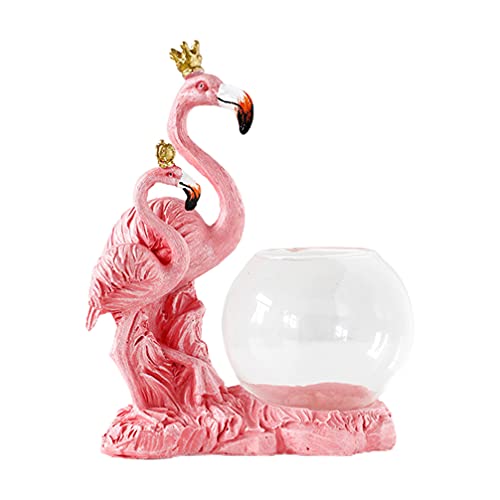 BESPORTBLE 1stk Hydroponische Glasvase Glas Pflanzer Vase Flamingo Pflanzer Desktop-blumengefäß Blumenvasen Aus Glas Dekorative Blumenvase Hydrokultur Vase Tischvase Büro Harz Tier Miniatur von BESPORTBLE