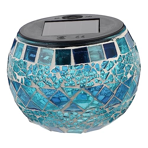 BESPORTBLE 1stk Mosaik Licht Lampe Aus Mosaikglas Led-solar-mosaik-licht Im Freien Mosaik- -solarleuchten Solarbetriebenes Buntes Mosaiklicht Dekorativ Weihnachtsbeleuchtung Esstisch von BESPORTBLE