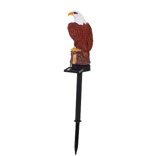 BESPORTBLE 1stk Sonnenlicht Solarlampen Tiermotiv Solarleuchten Figuren Solarleuchten Für Außen Harz Stehlampe Metall von BESPORTBLE