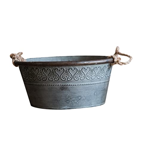 BESPORTBLE 2 STK Blecheimer garteneimer gartenfass Wasserkrug aus Metall Vase Wasserkocher einmachgläser Vintage Eisenkunst Eimer Retro-Eimer-Schmuck Jahrgang Blumentopf Vorratsbehälter von BESPORTBLE