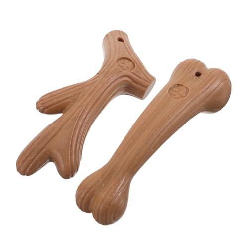 BESPORTBLE 2 STÜCK Teiliges Kauspielzeug für Kleine Hunde aus Langlebigem Holz Fördert Zahnpflege und Frischen Duft für Welpen zum Zahnen und Interaktives Spiel von BESPORTBLE