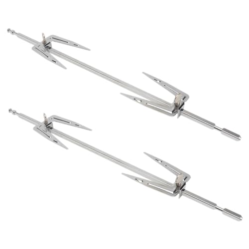 BESPORTBLE 2 Sätze Edelstahl Grillgabeln Drehbare Ofen Hähnchen Gabeln Küchenzubehör für Gleichmäßiges Garen von Fleisch und Geflügel Abnehmbar und Spülmaschinenfest von BESPORTBLE