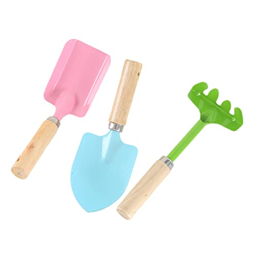 BESPORTBLE 2 Sätze Mini Gartenwerkzeug Set für Bunten Farben Metallspaten mit Robustem Holzgriff Sicheres Gartengerät für Jungen und Mädchen Zufällige Farben Zufällige Farbe von BESPORTBLE