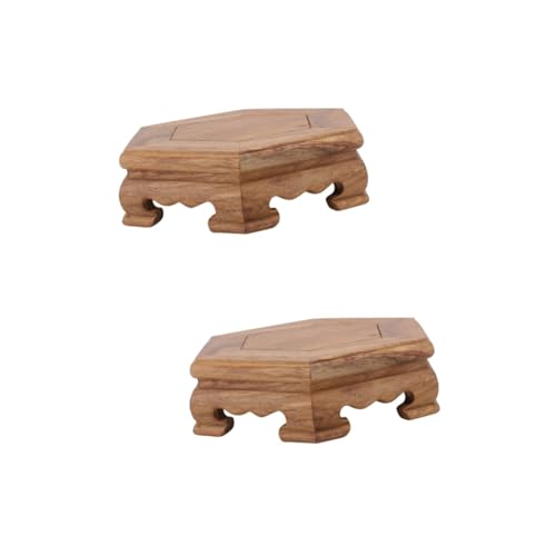 BESPORTBLE 2 Stck Holzdisplay Sockel Robustem Sechseckiger Ständer für Vase Kristallkugel und Deko Vielseitig Einsetzbar für Innen und Außenbereich Stabiler Halter für Kunstobjekte und von BESPORTBLE