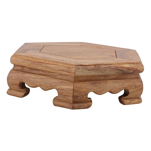 BESPORTBLE 2 Stck. Holzsockel aus Sechseckiger Deko Blumenkübelhalter Ständer für Kristallkugel Kunsthandwerk Sammlerstücke Wohn und Gartenbereich von BESPORTBLE