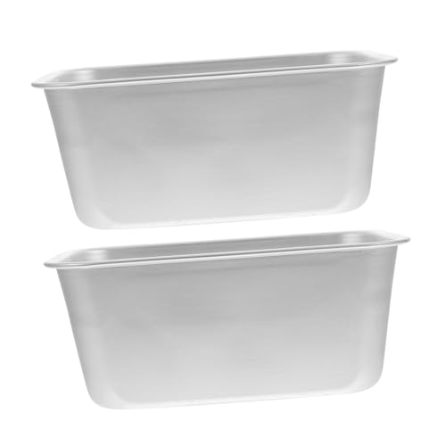 BESPORTBLE 2 Stück Edelstahl Brotbackform Mit Deckel - Antihaft Kastenform Für 500g Brot - Ideale Backform Für Leckeres Toast Und Kuchen Und Langlebig Perfekt Für Hobbybäcker von BESPORTBLE