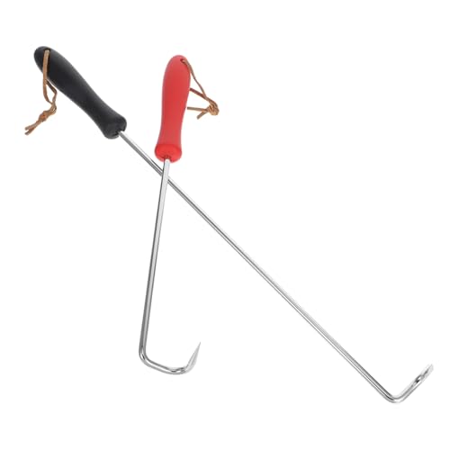 BESPORTBLE 2 Stück Edelstahl Grillfleischhaken mit Hitzeschützendem Kunststoffgriff Vielseitiger Fleischwender und Food Flipper für Grillen und Kochen Verschiedene Längen für Outdoor und BESPORTBLE 2 Stück Edelstahl Grillfleischhaken mit Hitzeschützendem Kunststoffgriff Vielseitiger Fleischwender und Food Flipper für Grillen und Kochen Verschiedene Längen für Outdoor und von BESPORTBLE