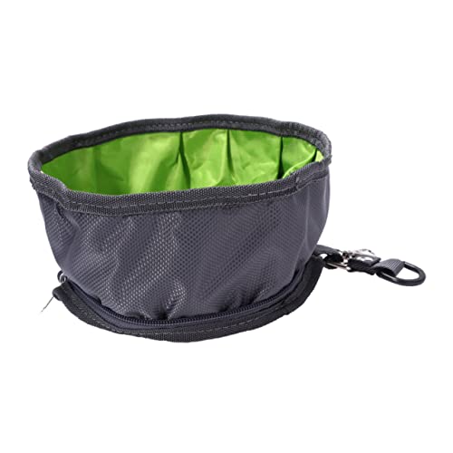 BESPORTBLE 2 Stück Faltbare wasserdichte Hunde Futter und Wassernäpfe Tragbar für Reisen Camping Outdoor mit Praktischem Reißverschluss und Haken als Reisegeschirr für Hunde von BESPORTBLE