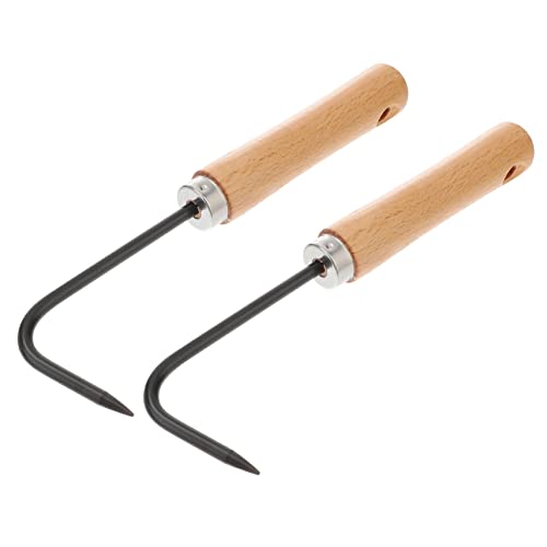 BESPORTBLE 2 Stück Garten Unkrautstecher Ergonomischer Handgriff Rostfreies Manganstahl Werkzeug Effiziente Wurzelentfernung für Gartenarbeit Leicht und Langlebig Zufällige von BESPORTBLE