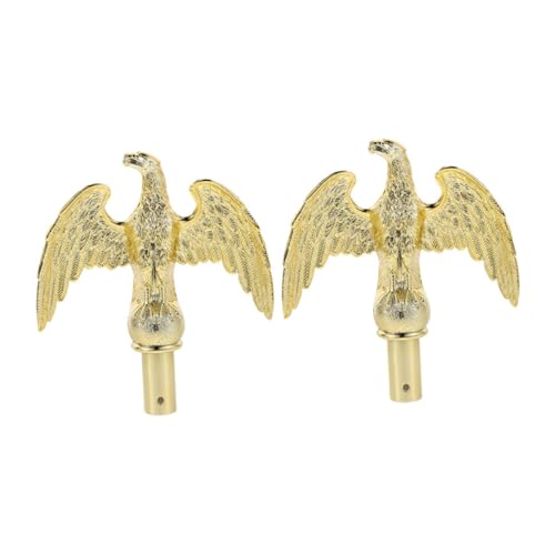 BESPORTBLE 2 Stück Gartenflaggmaster dekorativer Kopf Adler -Fahnenmastkopf Endstück für den Gartenfahnenmast Adler-Flaggen-Topper-Dekor Fahnenaufsatz für den Garten Golden BESPORTBLE 2 Stück Gartenflaggmaster dekorativer Kopf Adler -Fahnenmastkopf Endstück für den Gartenfahnenmast Adler-Flaggen-Topper-Dekor Fahnenaufsatz für den Garten Golden von BESPORTBLE