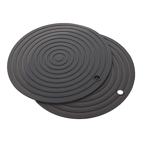 BESPORTBLE 2 Stück Haustier Silikon Tischset Rundes Schüssel Pad Küchen Pod Pad Küchen Tischset Matte – Verbrühungsunterlage Katzen Tischset Silikon Napf Pad Haustier Napf Pad von BESPORTBLE