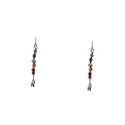 BESPORTBLE 2 Stück Heilender Kristall Chakra Hänger Handgefertigtes Fensterdekor mit Farben Meditationsornament für Feng Shui Spirituelle von BESPORTBLE