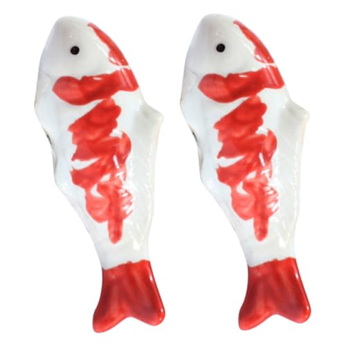 BESPORTBLE 2 Stück Keramik Fisch Statue Schwimmend Aquarium Deko Robustes Material Leicht Kompakt Für Teich Und Aquarium Ornamente Natürliche Unterwasserlandschaft von BESPORTBLE
