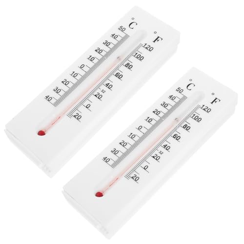 BESPORTBLE 2 Stück Kleiner Outdoor Schlüsselversteck mit Thermometer Wetterfester Kunststoff Schlüsselhalter Tragbare Dekorative Aufbewahrungsbox für Haus Hausschlüssel von BESPORTBLE