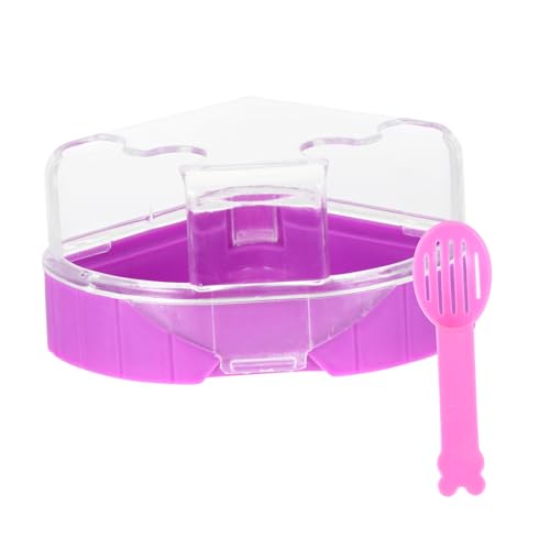 BESPORTBLE 2 Stück Kleintier Sauna Badewanne mit Schaufel Langlebiges Haustier Badehaus für Hamster Kaninchen Leicht zu Reinigen Kompakt Geruchsneutral Offenes Design für Zufällige Farbe von BESPORTBLE