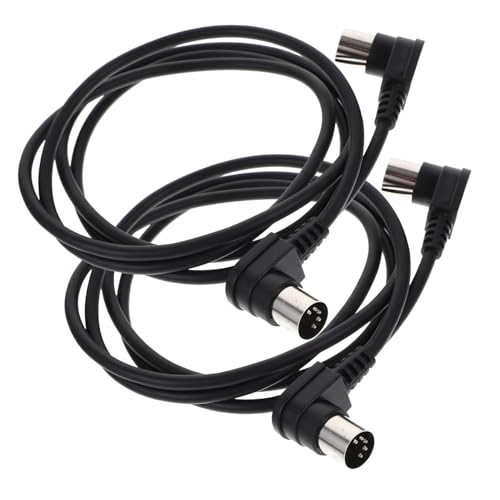 BESPORTBLE 2 Stück Poliges Midi Anschlusskabel mit abgewinkeltem Stecker Robustes Gummimaterial Langlebig Kompatibel mit Keyboard Synthesizer Audio Equipment für Bühne und Konzert BESPORTBLE 2 Stück Poliges Midi Anschlusskabel mit abgewinkeltem Stecker Robustes Gummimaterial Langlebig Kompatibel mit Keyboard Synthesizer Audio Equipment für Bühne und Konzert von BESPORTBLE