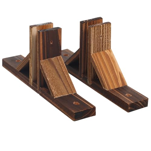 BESPORTBLE 2 Stück Praktische Zaunstütze für Garten Terrassen und Sichtschutz und Sicher für Verschiedene Zaunarten Natürliche Holzfarbe von BESPORTBLE
