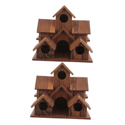 BESPORTBLE 2 Stück Rustikale Vogelhäuser aus Holz Wetterfestes Outdoor-nistkasten mit Futterstation Langlebig für Garten Terrasse Balkon Dekorativer Vogelhäuschen im Landhausstil BESPORTBLE 2 Stück Rustikale Vogelhäuser aus Holz Wetterfestes Outdoor-nistkasten mit Futterstation Langlebig für Garten Terrasse Balkon Dekorativer Vogelhäuschen im Landhausstil von BESPORTBLE
